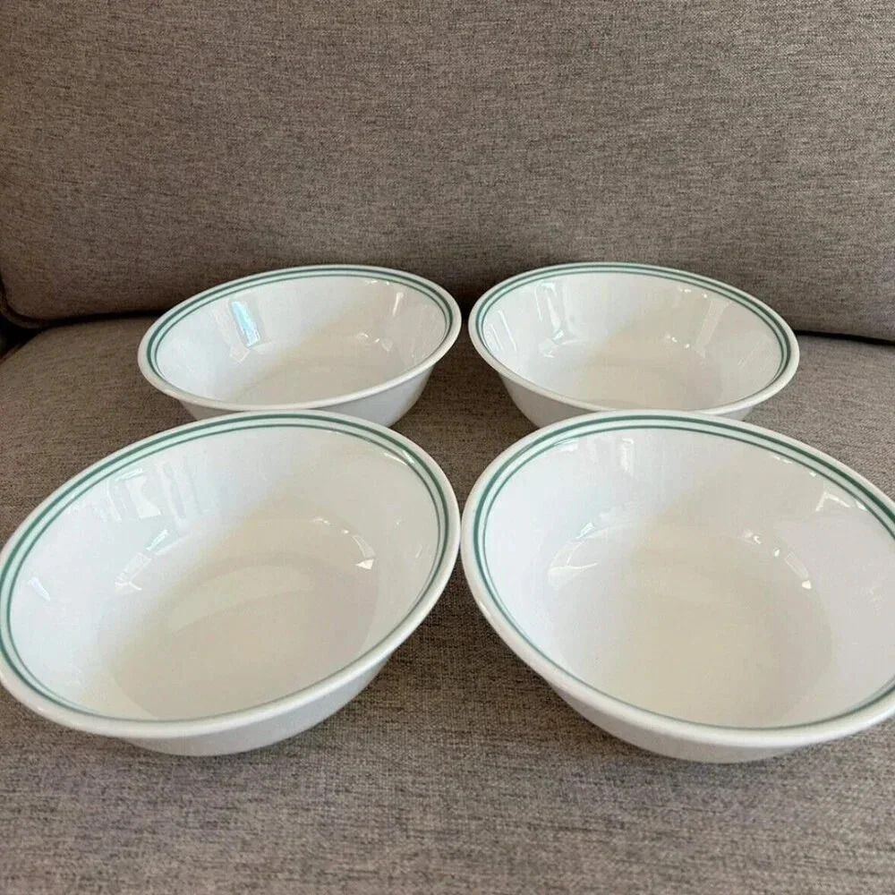 Vintage Set of 4 Corelle Corning Ware Berry Cereal Bowls * Made in USA
